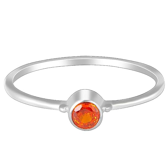 GIVA 925 Silver Red Radiance Minimal Ring, Fixed Size,US-6| Gifts for Women and Girls | With Certificate of Authenticity and 925 Stamp | 6 Months Warranty*