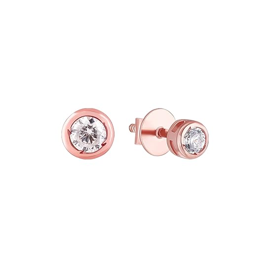 GIVA Rose Gold Dreamy Crush Earrings (Sterling Silver) | Delicate Studs Gift for Girlfriend Wife Women & Girls Authentic 925 Silver & 6 Months Warranty | Life Time Free Plating