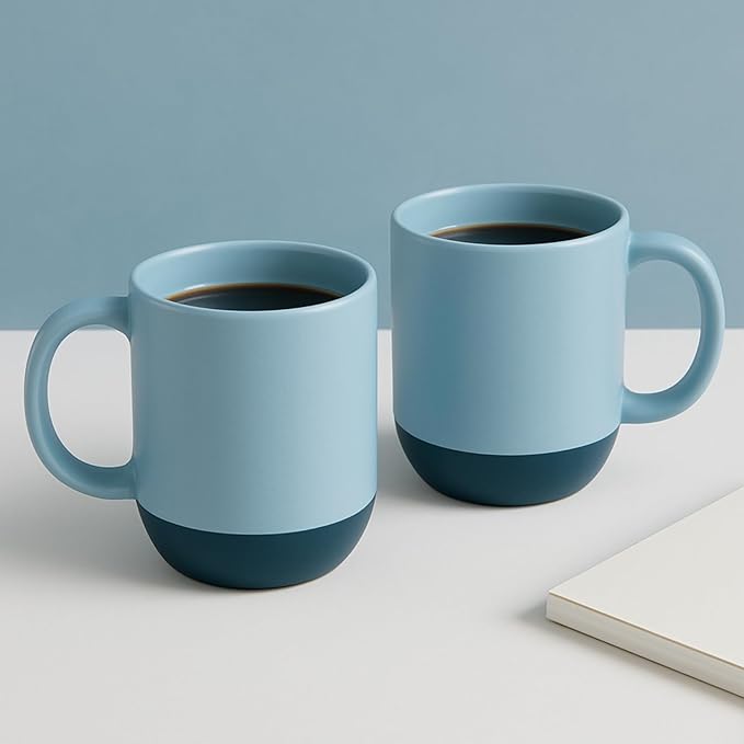 Clay Craft Modern Matte Coffee Mug Set of 2, 300 ml | Fine Ceramic Tea, Coffee & Milk Mugs | Elegant & Durable Drinkware | Microwave & Dishwasher Safe | Minimalist Home, Office & Gift Collection