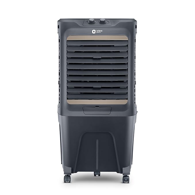Orient Electric Tornado 65L Desert Air Cooler for home | Densenest Honeycomb Pads | Fully Collapsible Louvers, Inverter Compatible | High Air Delivery | 1 Year Warranty by Orient | Dark Grey