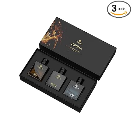 Carlton London Premium Enigma Liquid Perfume Gift Set For Men Long Lasting Spicy Woody & Citrusy Fragrances (Set Of 3) 50ml Each Azure Incense & Czar EDP