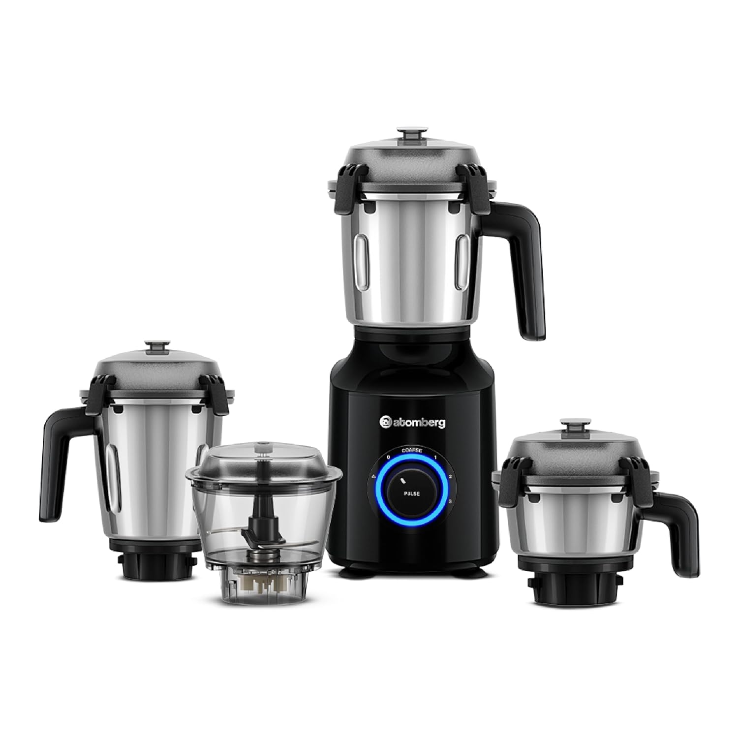 Maharaja Whiteline Odacio Pro Juicer Mixer Grinder With 3 Versatile Jars || 500 Watt || Food Grade Safe || 2 Year Warranty || Black and White