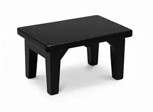 Wooden Step Stools for Adults Kids, Bedside Bed Steps for High Beds Heavy Duty One Stepping Stool for Kitchen Bathroom Bedroom Hold Up 100 Kg Capacity (Black)
