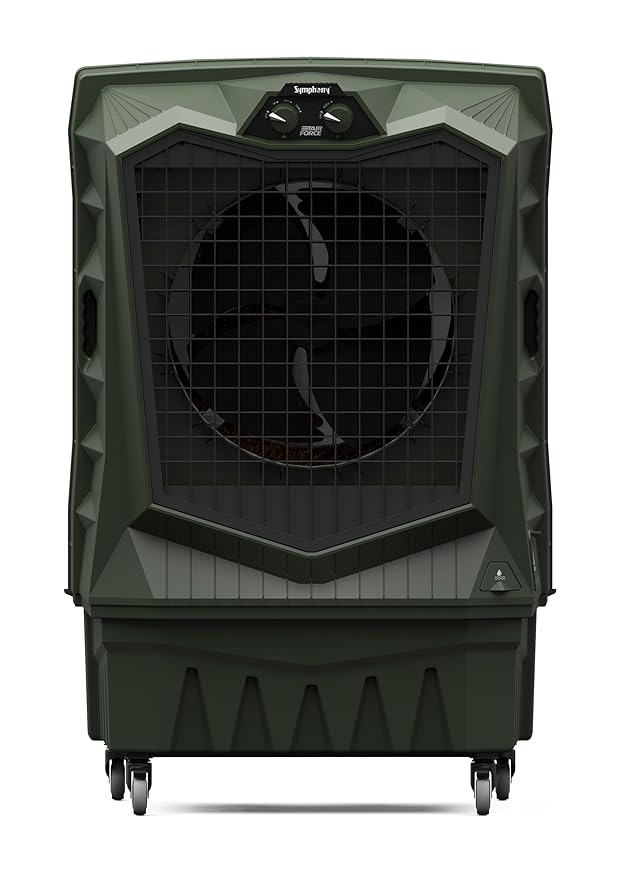 Symphony Air Force 100 Desert Air Cooler | 100L | 375W | Powerful Jet Fan | Weather-Resistant Body | Large Honeycomb Cooling Pad | Easy Fill | Heavy-Duty Wheels | 1 Year Warranty