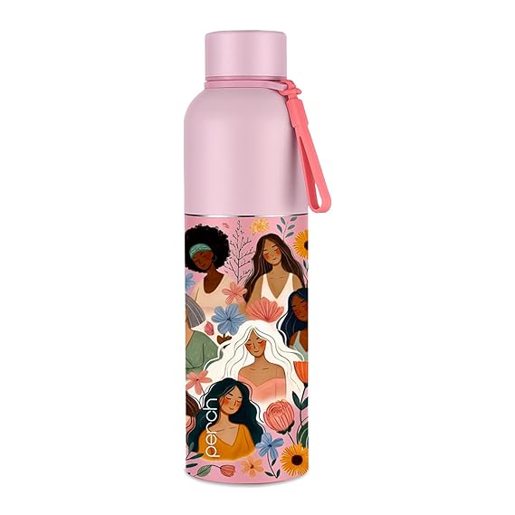 Perch Zenith Hot & Cold Steel Water Bottle 1 LTR, ISI Certified, Vacuum Insulated | Leak Proof, BPA-Free | for Couples, Gift for His & Her, Office,Gym |Kids, Men & Women| Sisterhood