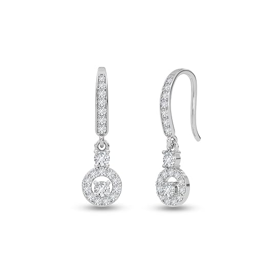 CLARA 925 Sterling Silver Fina Drop Earrings | Platinum Plated | Daily Wear |Gift for Women and Girls