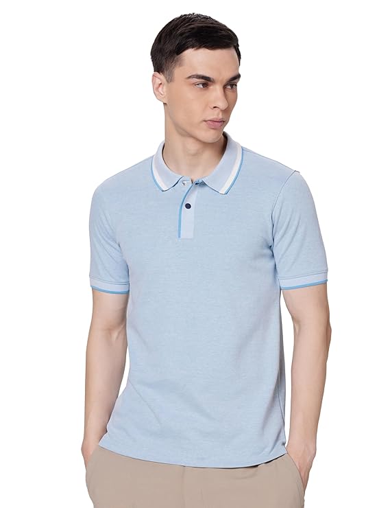 Symbol Premium Men's Cotton Rich Textured Pique Polo T-Shirt - Regular Fit | Pique Knit (Available in Plus Sizes)