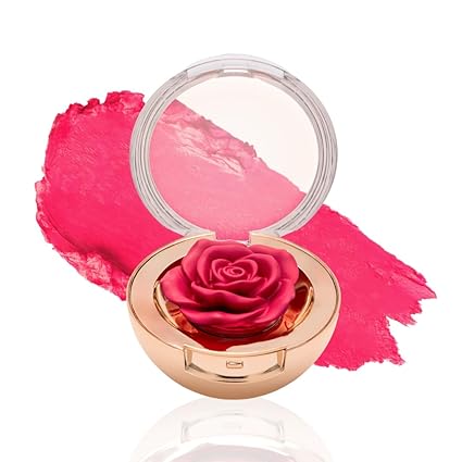 Typsy Beauty Enchanted Garden Rose Blush I 3D Cream Blush I Poison Apple | Infused with Vitamin E & Carnauba Wax | Cream to Matte Finish on Application I Cool Toned Fusia Red I Korea Formulated | 4.8g