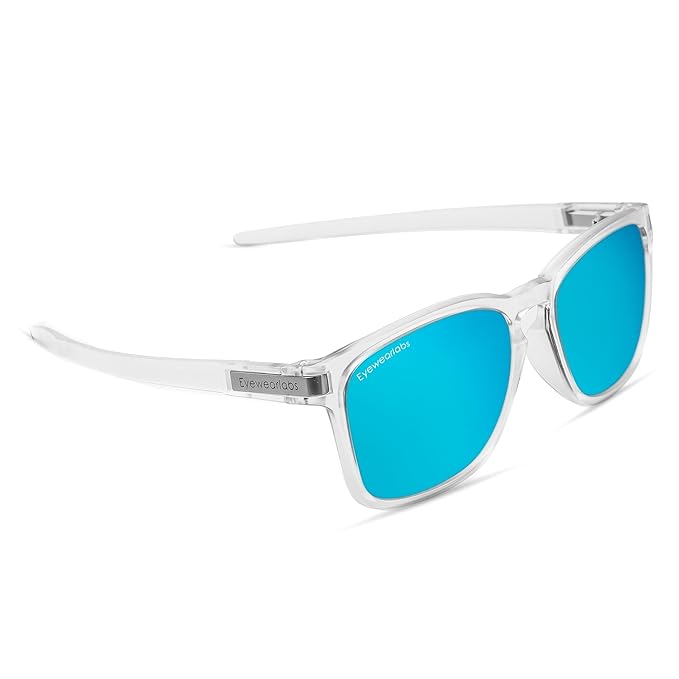 OKNO Eyewearlabs Polarized Full Rim Square Branded Stylish Sunglasses For Men & Women | 100% UV Protection Shades | Cricket Sports Cycling Driving | Medium | Moto X2