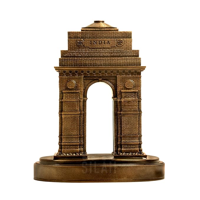SILAII Artificial Stone India Gate - Monumental Sculpture 8 INCH, Brown