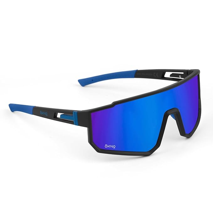 Eyewearlabs OKNO | Polarized Sports Over-Sized Unilens Wrap-Around Branded Stylish Sunglasses For Men & Women | 100% UV Protection Shades | Cricket Sports Cycling Driving Trekking & More