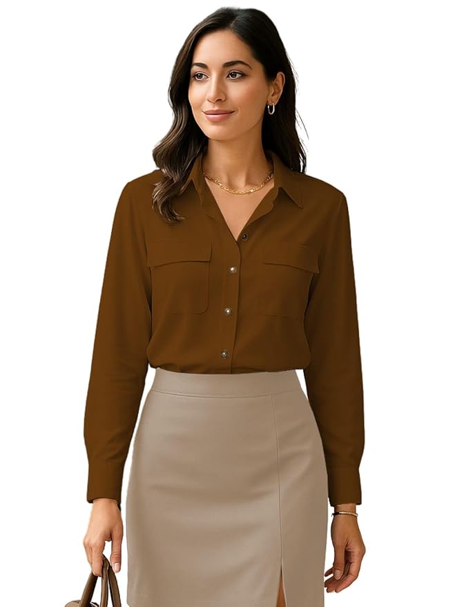 GRECIILOOKS Shirt for Women Stylish | Long Shirt for Women | Oversized Shirt for Women | Women Shirt | Tops for Woman