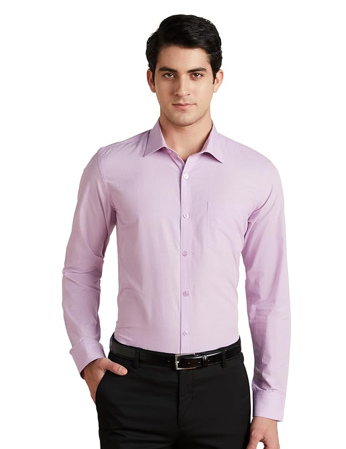 Amazon Brand - Symbol Men's Cotton Formal Shirt | Plain | Full Sleeve - Regular Fit (Available in Plus Sizes)