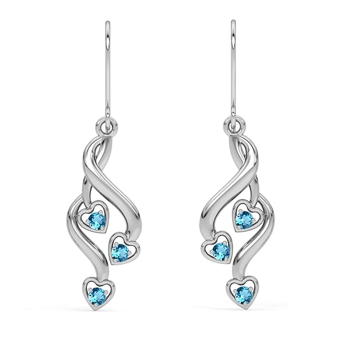 Clara 925 Sterling Silver Valentina Pendant Earring Chain Jewellery Set | Rhodium Plated, Swiss Zirconia | Gift for Women & Girls