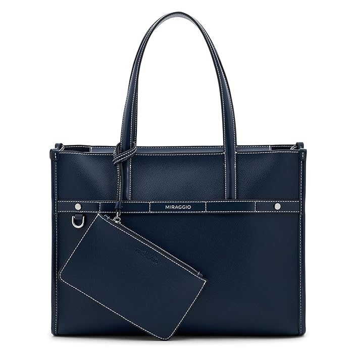 Miraggio Marcy Solid Tote Bag for Women with Detachable Pouch Pocket