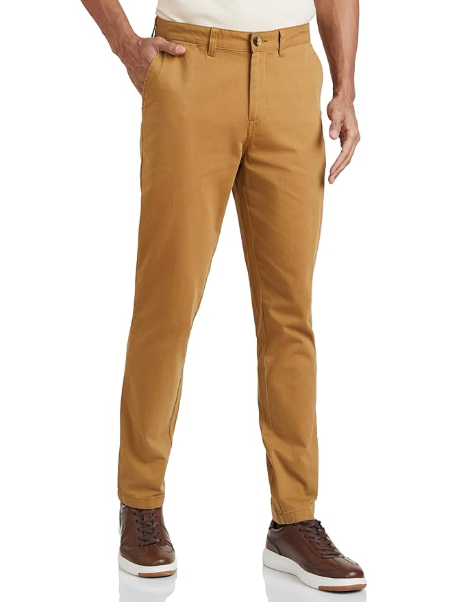 Amazon Brand - Symbol Men's Casual Regular Fit Cotton Pants | Chinos | Trousers
