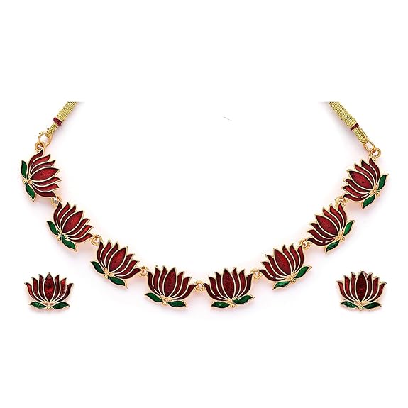 Shining Diva Fashion Latest Stylish Fancy Choker Traditional Necklace Jewellery Set for Women