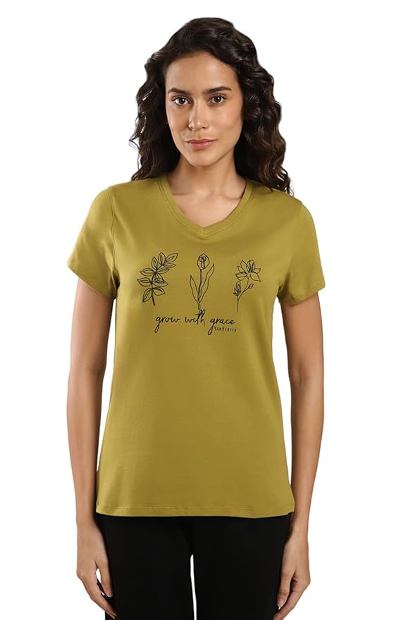 Van Heusen Women's Cotton Relaxed Fit T-Shirt