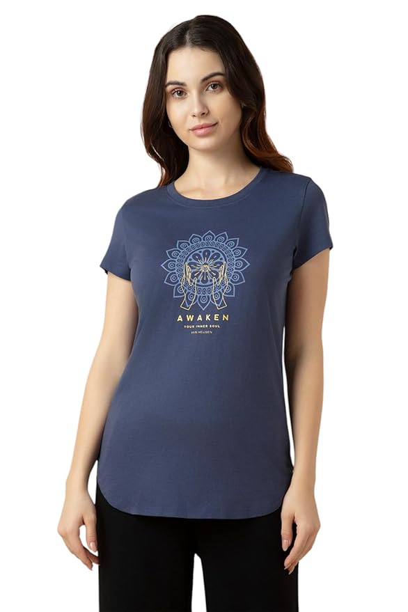 Van Heusen Women's Cotton Regular Fit T-Shirt