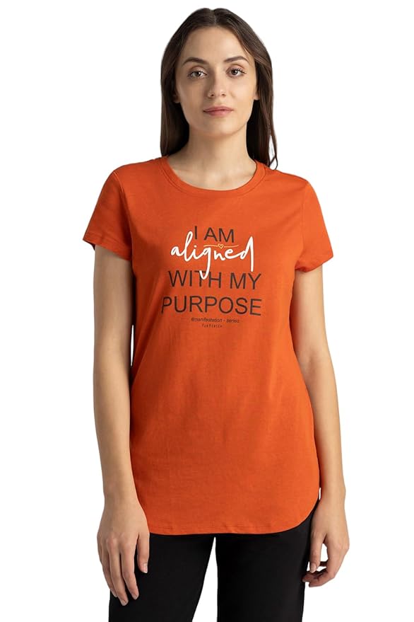 Van Heusen Women's Cotton Regular Fit T-Shirt