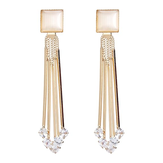 YouBella Jewellery for women Crystal Earings Gold Plated Dangler Earrings for Girls and Women