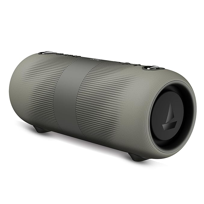 Boat Stone 1200 Pro, 60W Boat Signature Sound, 76.2mm Drivers, TWS,7.5H Battery, Built-in Mic, Carry Strap,IPX6, Bluetooth Speaker, Wireless Speaker, Portable Speaker (Ice Grey)