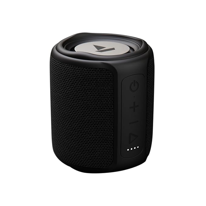 Boat Stone 350 Bluetooth Speaker with 10W RMS Stereo Sound, IPX7 Water Resistance, TWS Feature, Up to 12H Total Playtime, Multi-Compatibility Modes(Black)