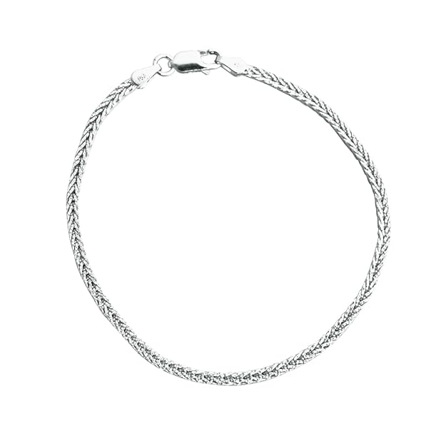 Clara Pure 925 Sterling Silver Byzantine Men Bracelet in 8 inches | Gift for Men and Boys| With Certificate of Authenticity and 925 Stamp