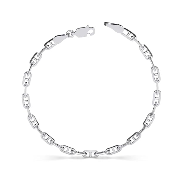 Clara Pure 925 Sterling Silver Soren Men Bracelet in 8 inches | Gift for Men and Boys| With Certificate of Authenticity and 925 Stamp