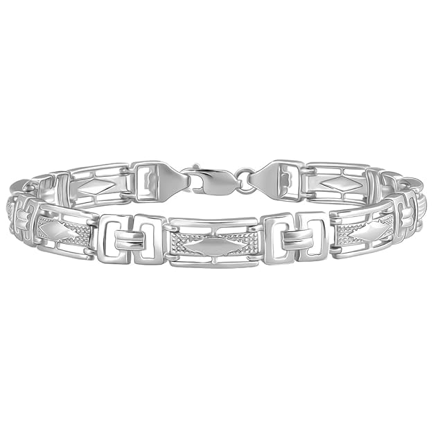 GIVA 925 Silver Classy Link Bracelet For Him | Gifts for Men & Boys | With Certificate of Authenticity and 925 Stamp | 6 Month Warranty*