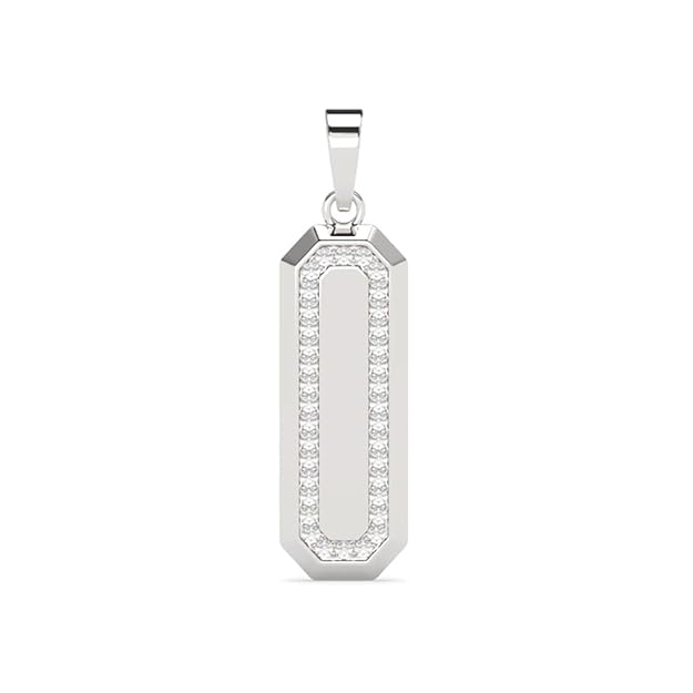 Clara Pure 925 Sterling Silver Benicio Men Pendant Necklace | With or Without Chain | Gift for Men & Boys |Platinum Plated, Swiss Zircon