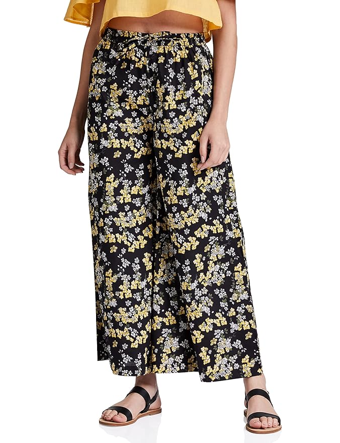 Amazon Brand - Myx Women Relaxed Cotton Flared Palazzo (Available in Plus Sizes)