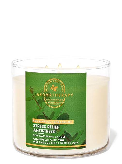 Bath & Body Works Eucalyptus Spearmint 3-Wick Candle| Long-Lasting Home Fragrance | Soy Wax Blend | Bedroom & Living Room Decor | Jar Candles for Gifting|Burn Time - Upto 45 Hours| 411 g / 14.5 oz