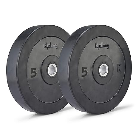 Lifelong Rubber Weight Plates 30mm Dia Set for Weight Lifting, Dumbbell Bars, Strength Training and Home Gym Fitness Workout