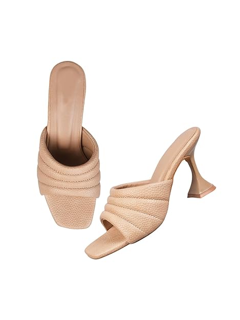 SilverArrow Chunky Spool Heels Comfortable & Trendy Party Block Heel Sandals For Women