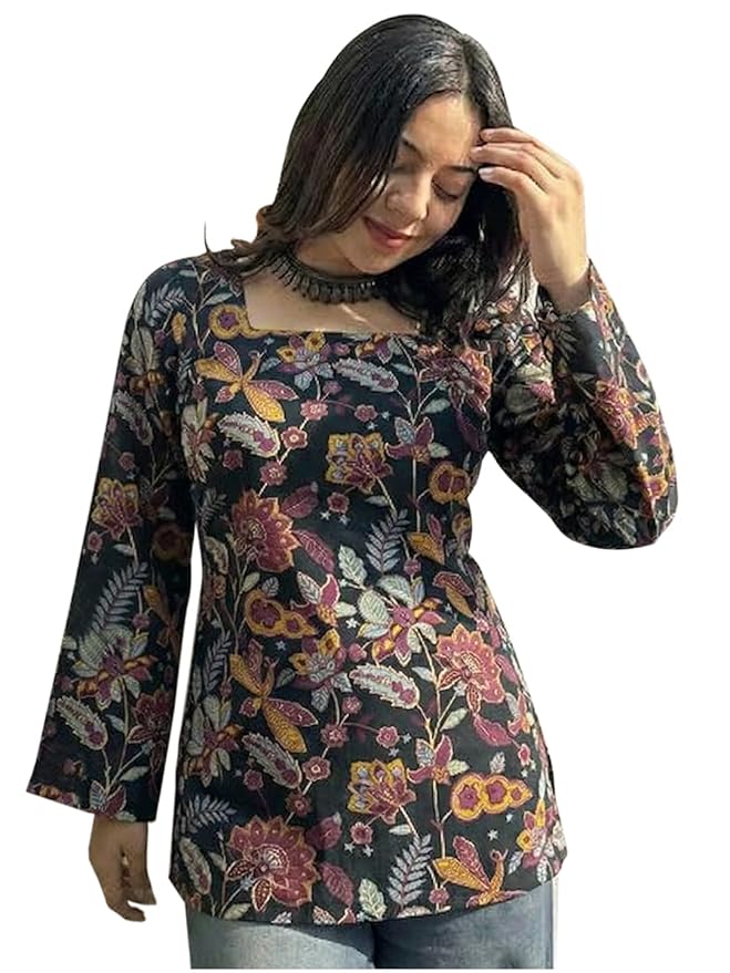 ANNI Designer Cotton Short Kurti for Women | Stylish Kurti | Short Kurti Top | Casual Kurta for Women | Comfortable Cotton Kurtis for Womens
