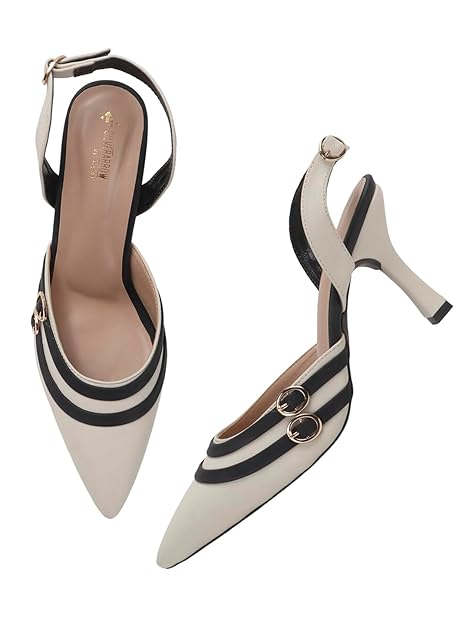 SilverArrow Women's Neko Fashion Stiletto Heel Sandals with Buckle Closure|Suitable for All Occasion