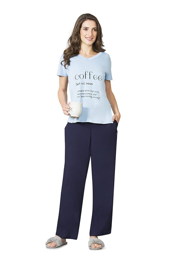 Van Heusen Women Relaxed Fit Smocked Waistband Functional Pocket Solid Lounge Pyjamas - Available in Pack of 1 & 2