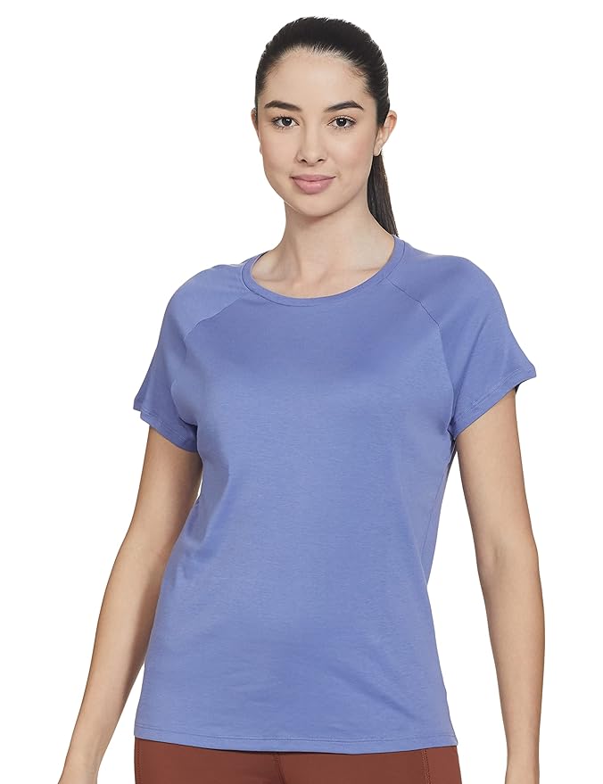 Van Heusen Women Lounge Regular Fit T-Shirt - 100% Supima Cotton - Round Neck, Short Sleeve, Superior Drape, Ultra Soft