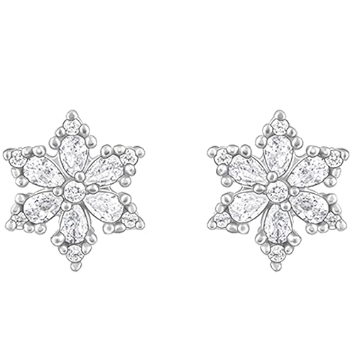 GIVA 925 Silver Flowery Snowflake Studs| studs to Gift Women & Girls | With Certificate of Authenticity and 925 Stamp | 6 Months Warranty*