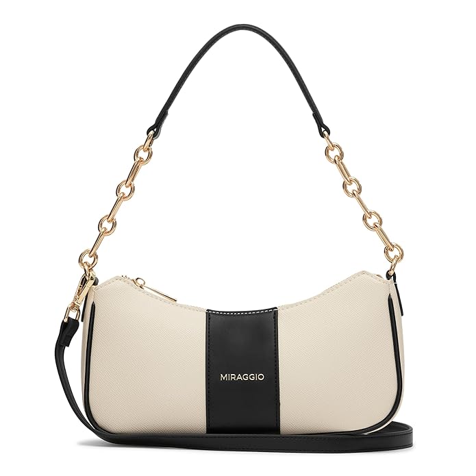 Miraggio Bella Colorblocked Shoulder Bag with Adjustable and Detachable Sling Strap for Women | Stylish Crossbody Bags For Women | Ladies Shoulder Purse