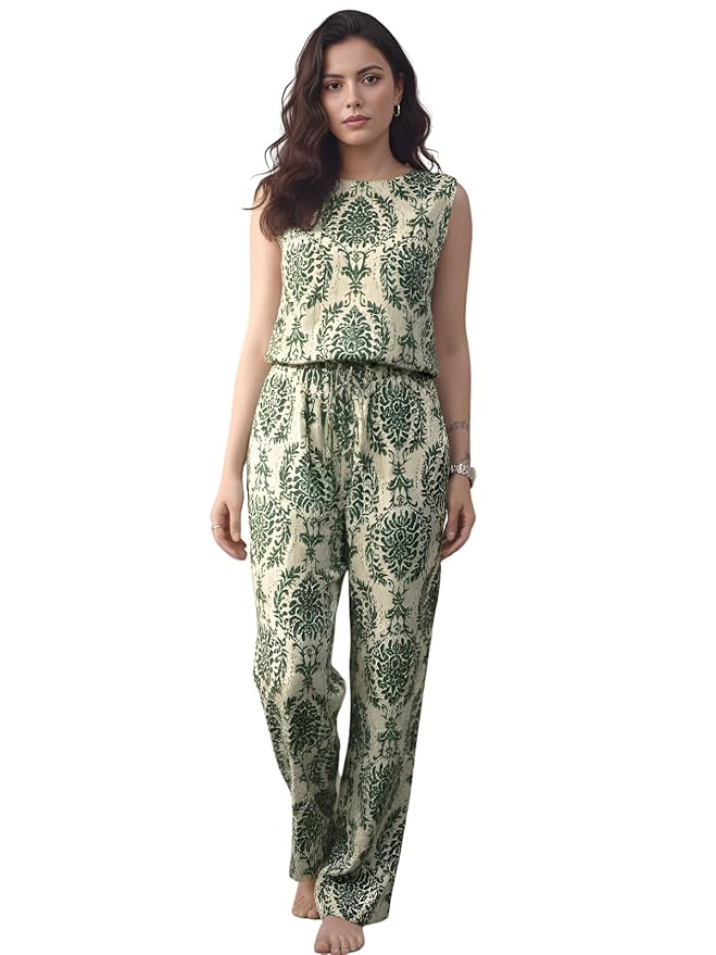 Leriya Fashion Co-ord Set for Women Stylish | Korean Summer Cord Set for Women | Jumpsuit for Western Party Suit | Formal Office Wear & Casual Look | Summer Travel Co Ord Set Beach & Holiday Look