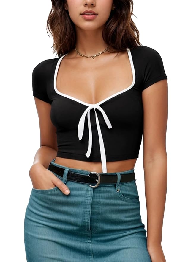 Aahwan Women's Royal Polyester Regular Fit Cropped Top