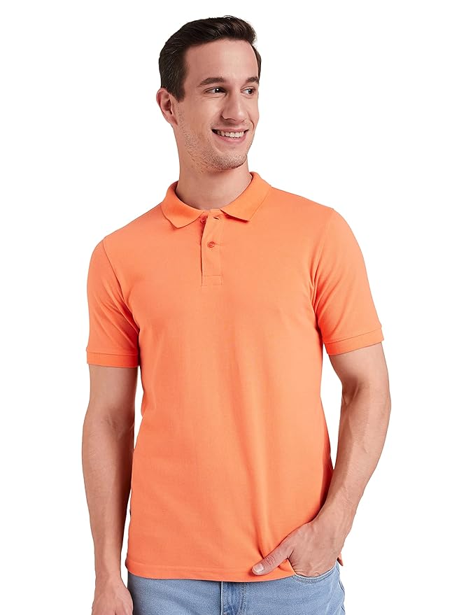 Amazon Brand - Symbol Men's Cotton Rich Solid Polo Tshirt | Collar Tshirts | Half Sleeves | Plain-Regular Fit (Available in Plus Sizes and Combo Pack of 2)
