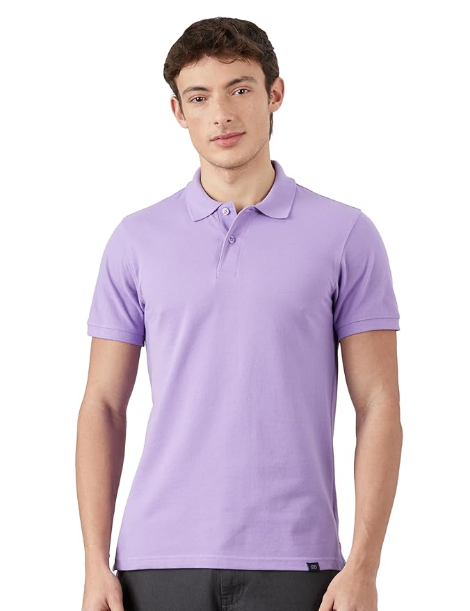 Amazon Brand - Symbol Men's Cotton Rich Solid Polo Tshirt | Collar Tshirts | Half Sleeves | Plain-Regular Fit (Available in Plus Sizes and Combo Pack of 2)