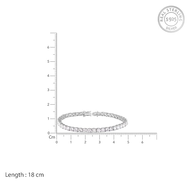 GIVA 925 Silver Sparkly Elegant Bracelet, Adjustable | Gifts for Women and Girls | With Certificate of Authenticity and 925 Stamp | 6 Month Warranty*