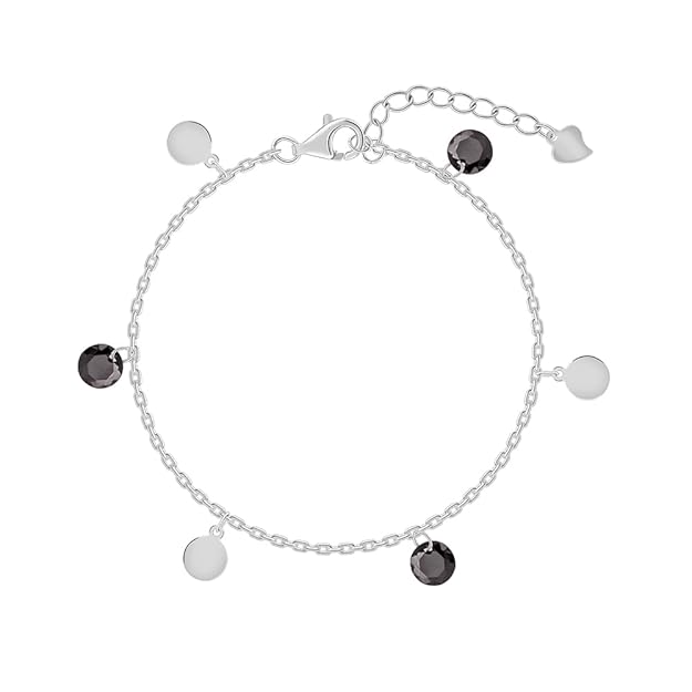 GIVA 925 Silver Dazzle Dot Bracelet, Adjustable | Gifts for Women and Girls | With Certificate of Authenticity and 925 Stamp | 6 Months Warranty