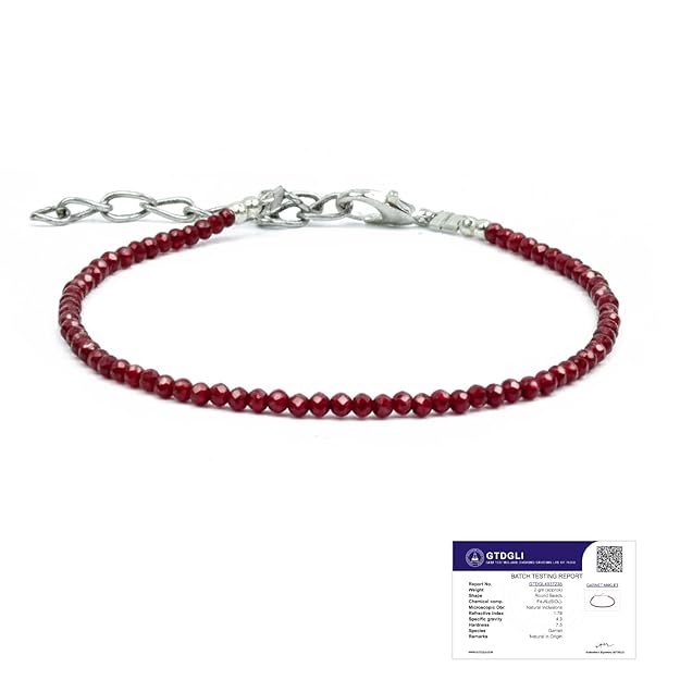 Astrotalk Garnet Anklet | Stone of Courage, Protection & Stability | Garnet Anklet for Women | Best Gift for Woman | Spiritual Jewellery for Women | Valentine Gift for Girlfriend