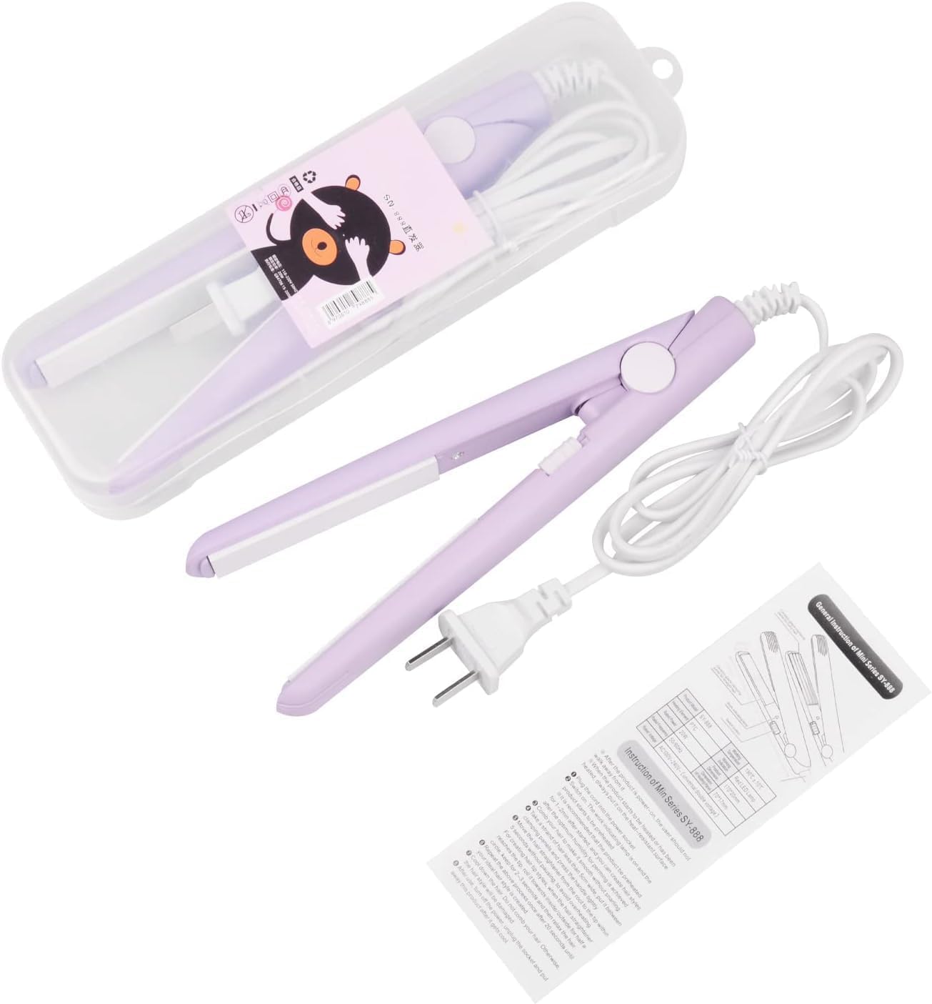 Somnandi Mini Hair Straightener for Women & Teens – Portable Ceramic Flat Iron for Travel, Quick Heat, Lightweight Pocket Size Hair Tool for Girls, Short Hair Styling (multicolor)