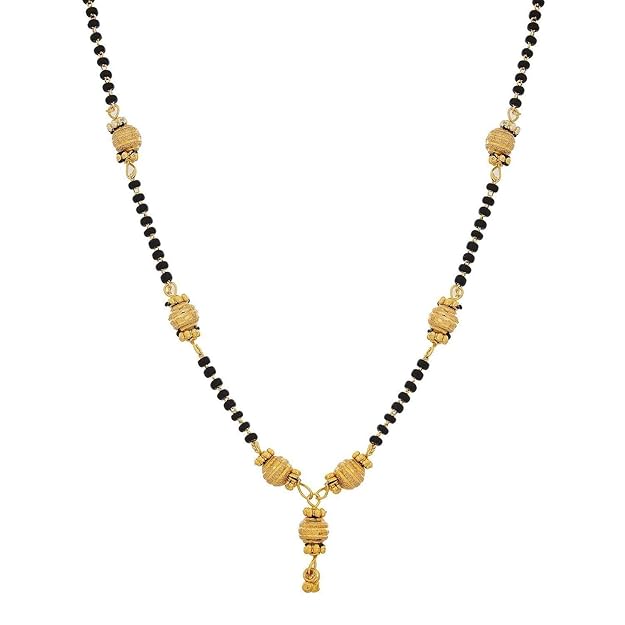 YouBella Gold Plated Jewellery Mangalsutra Pendant Necklace with Chain For Girls And Women